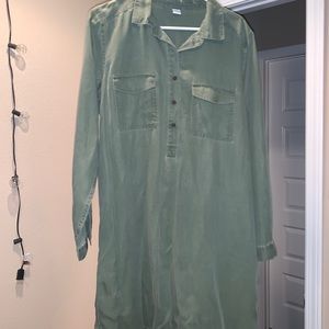 Green Shirt Dress